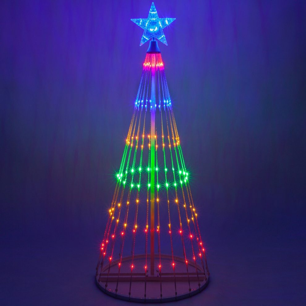 Animated Multicolor LED Outdoor Christmas Tree