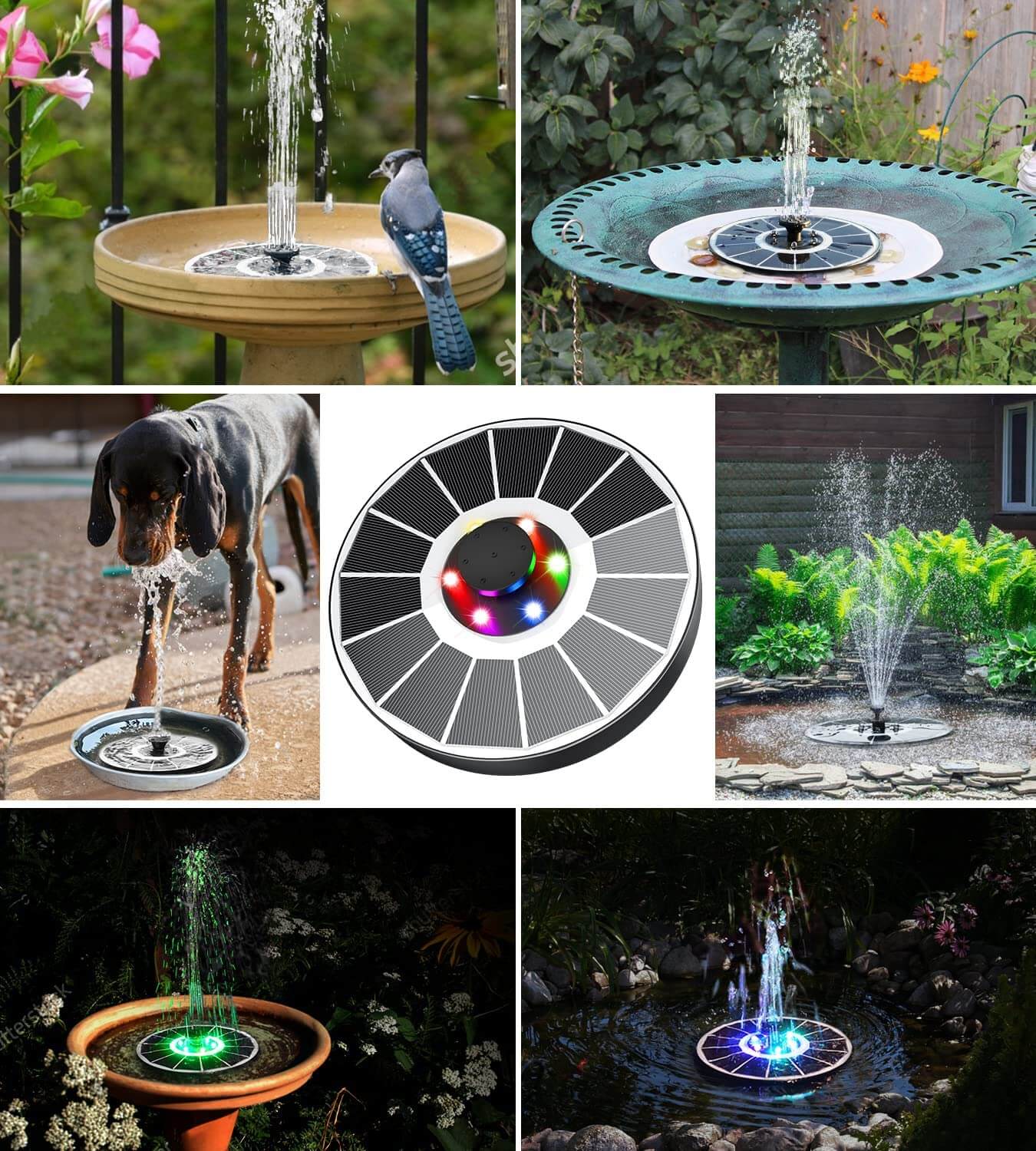 LED Solar Water Fountain Pump