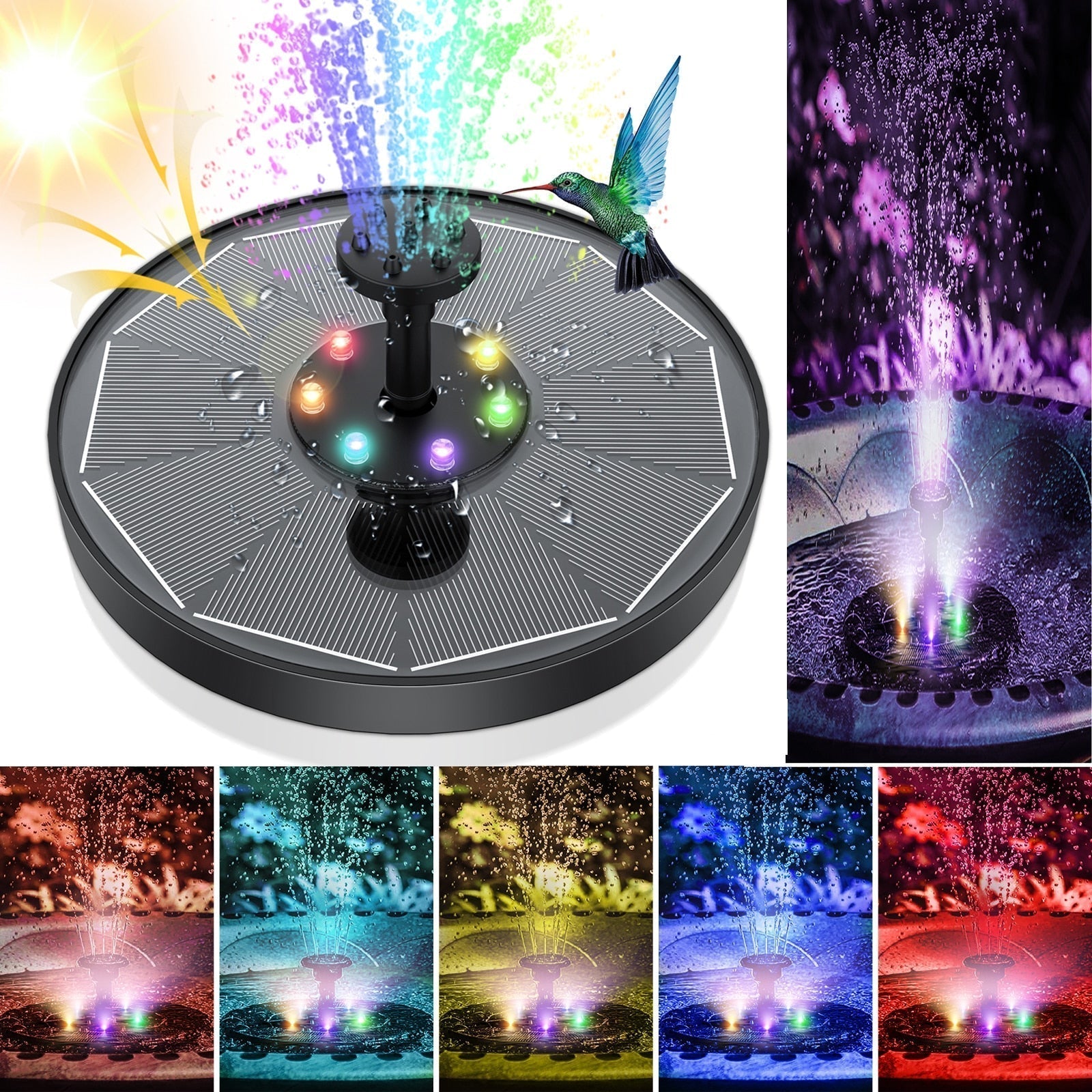 LED Solar Water Fountain Pump