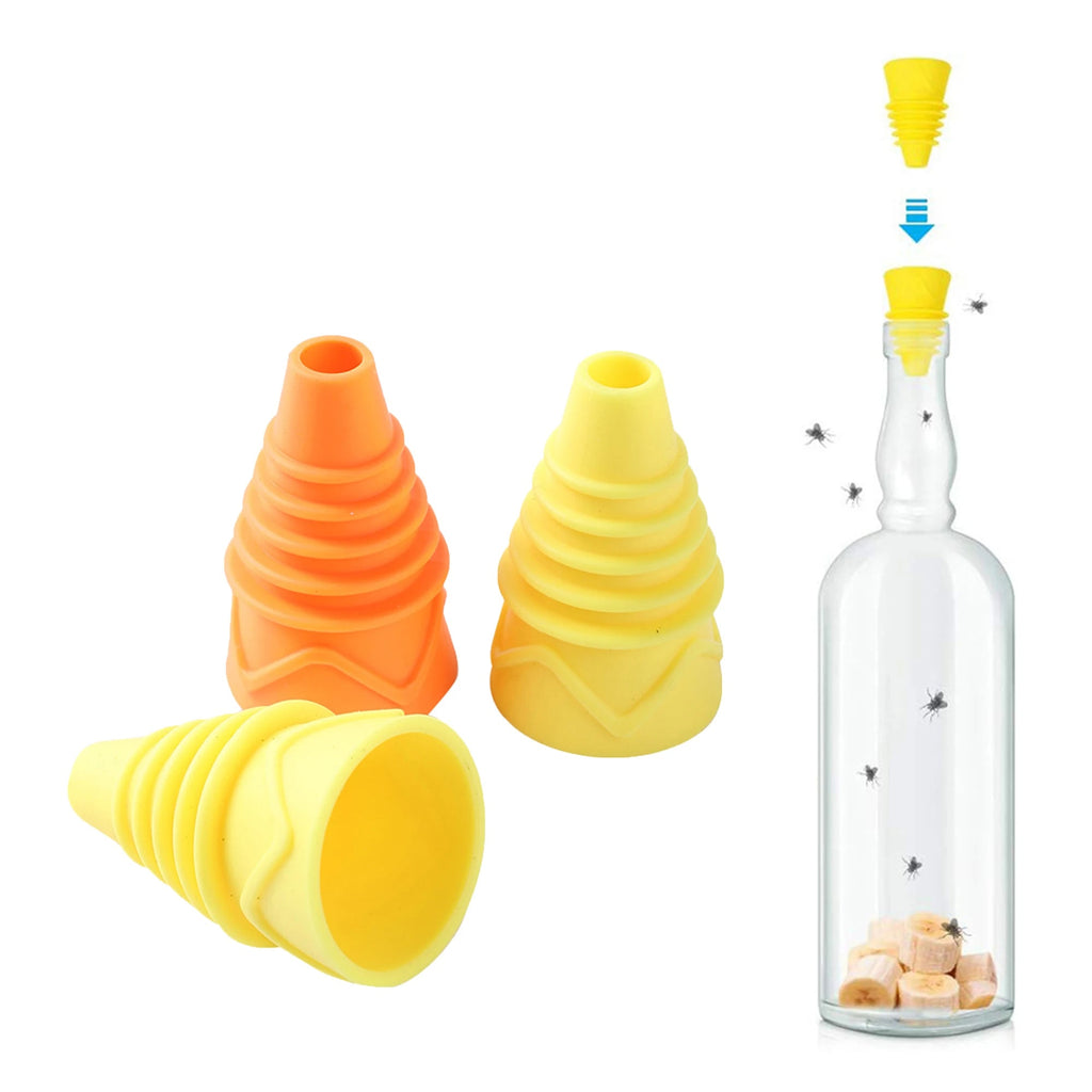 Reusable Silicone Fruit Fly Trap Funnel, 10 Pcs