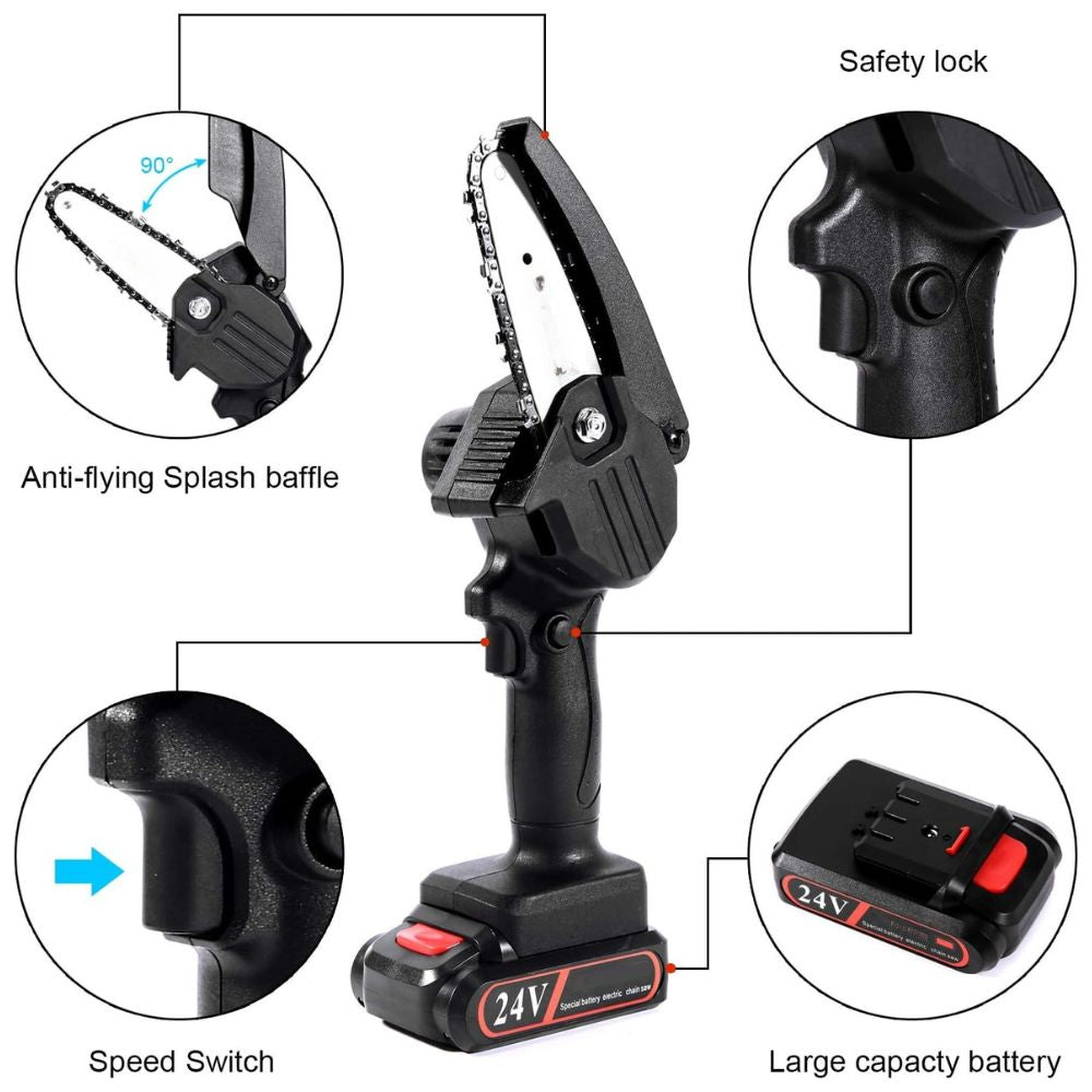 Upgraded 24V Cordless Mini Chainsaw