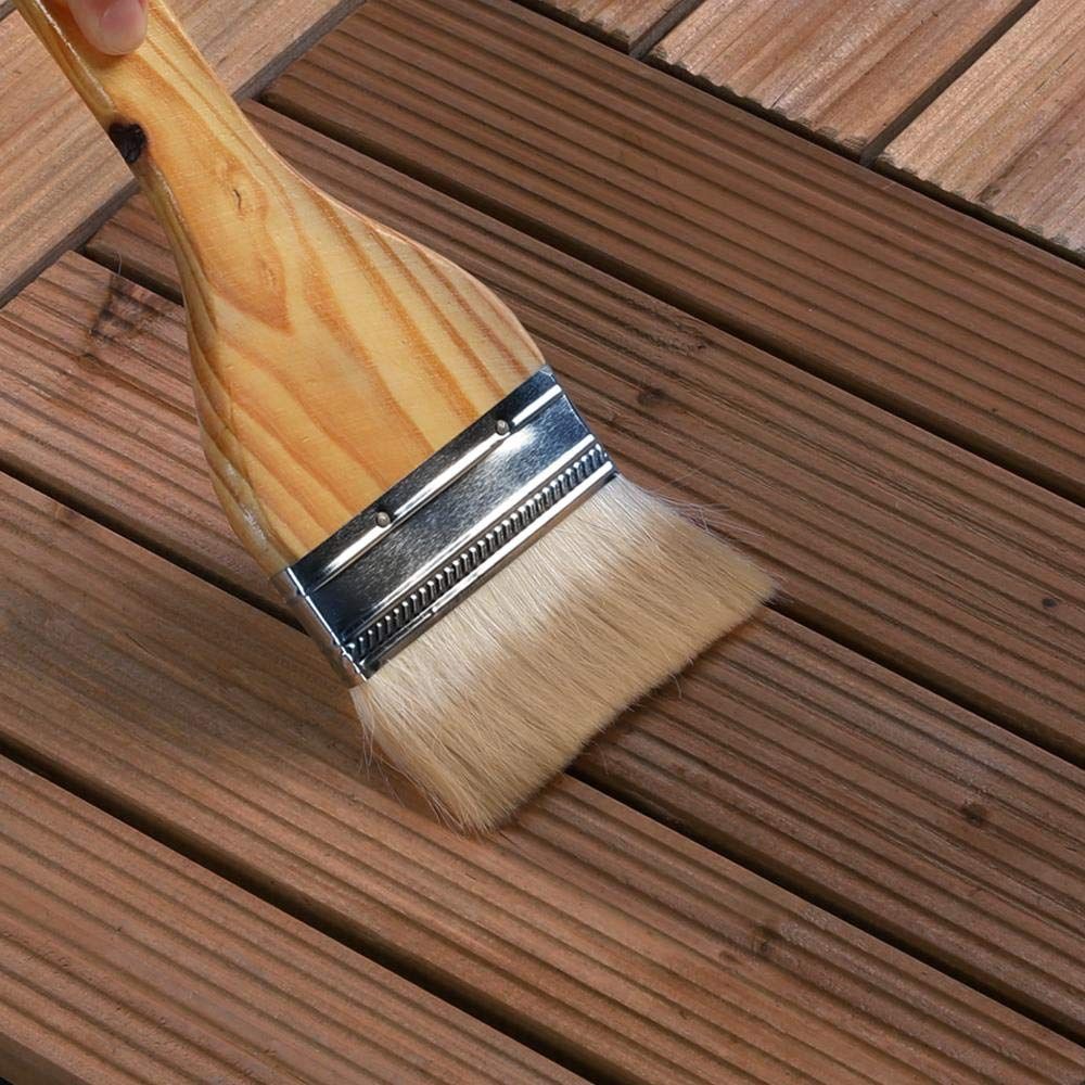 Interlocking Outdoor Wood Deck Tiles - 27 Pack