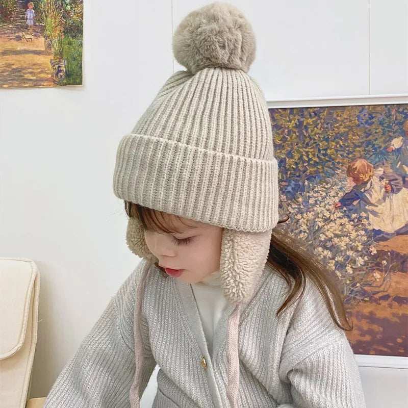 Kids Knit Beanie with Earflaps
