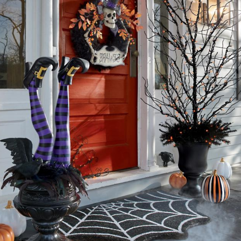 Witch Leg Stakes Halloween Decoration