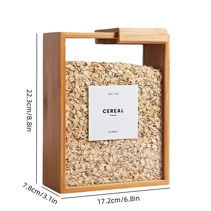 Bamboo Cereal Dispenser & Storage Container