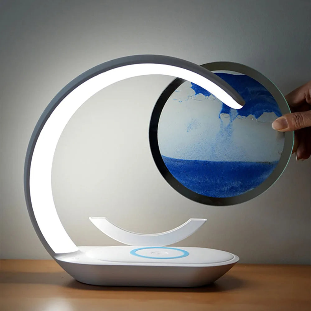 3D Sand Art Lamp with Wireless Charger