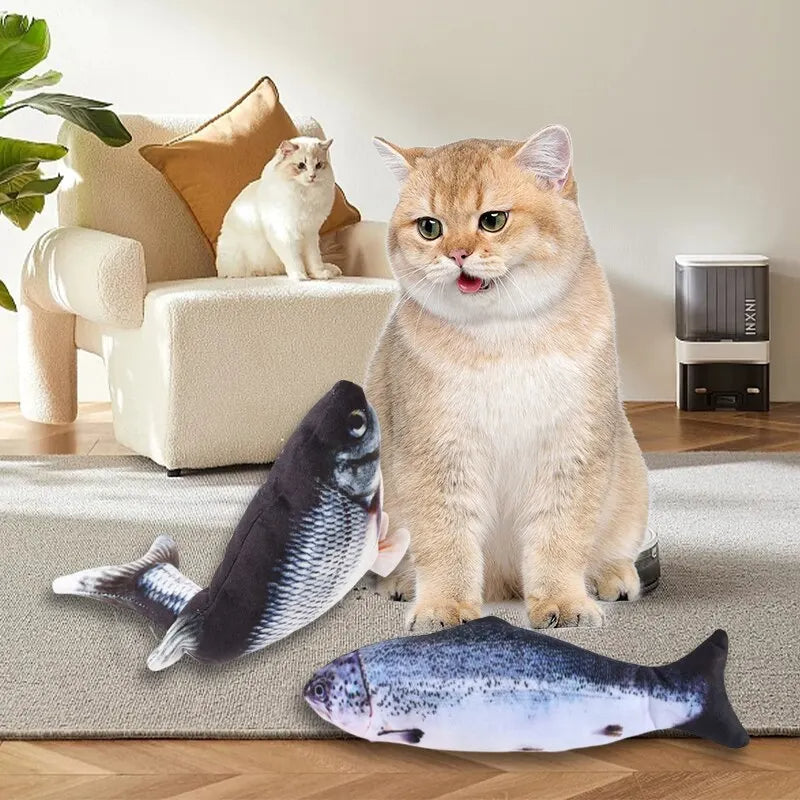 USB Rechargeable Interactive Cat Fish Toy