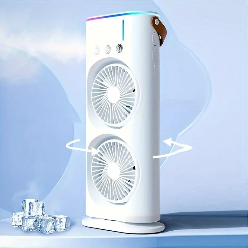 Double-Head Portable Air Conditioner Fan