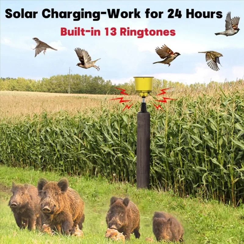 Solar Bird Repeller with Sound & Light