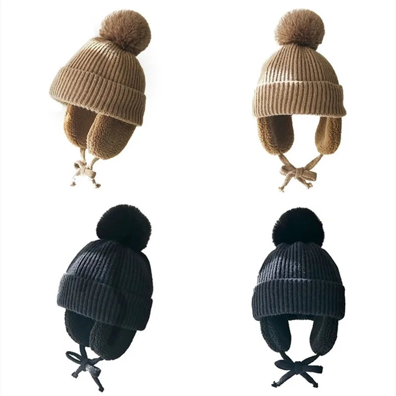 Kids Knit Beanie with Earflaps