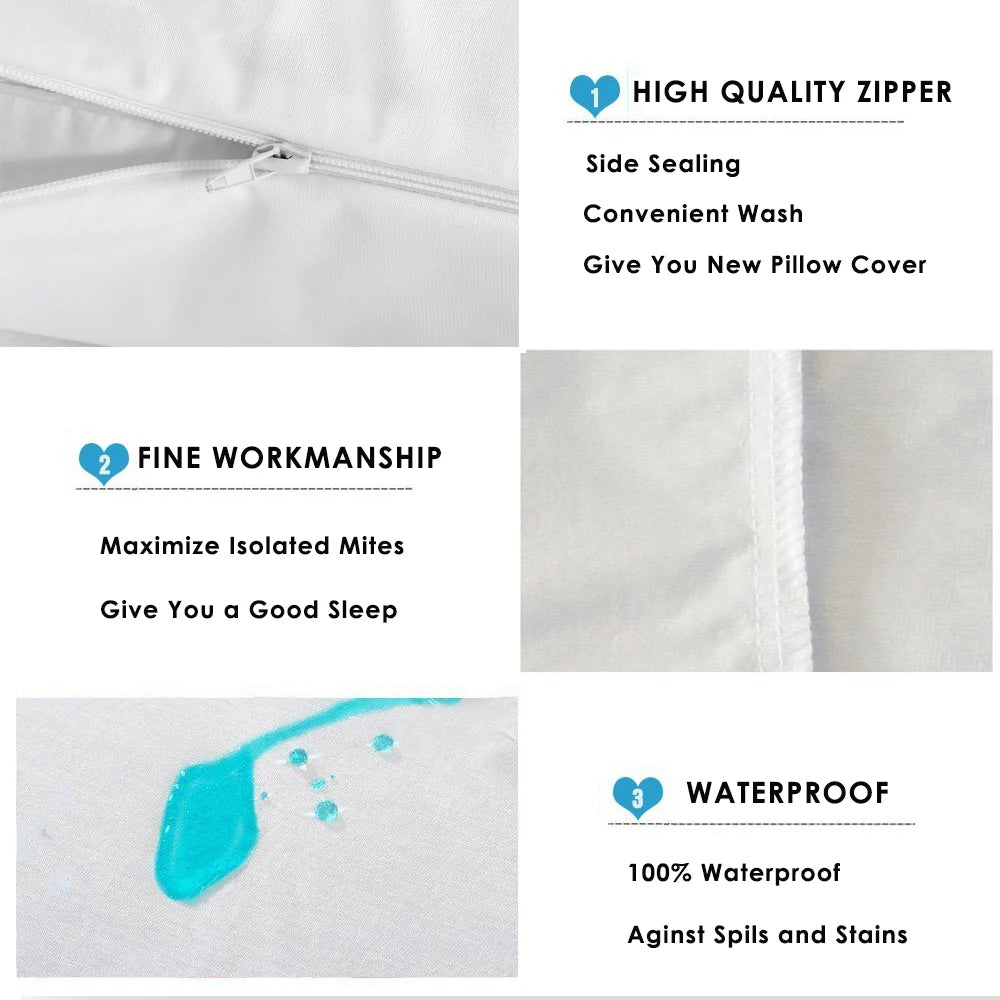 Waterproof Zippered Pillow Protector