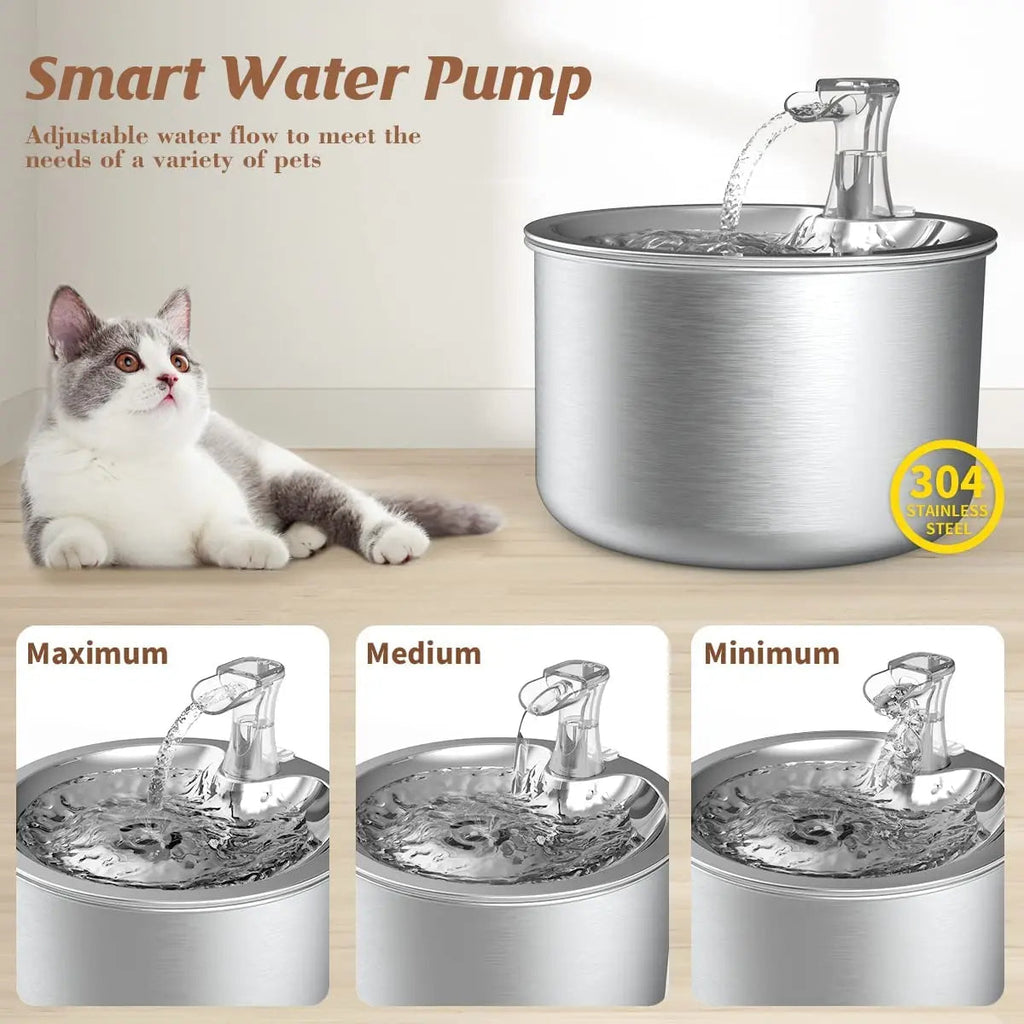 Stainless Steel Cat Water Fountain