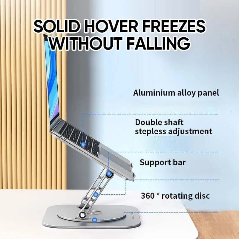 Aluminum Laptop Stand, 360 Rotating