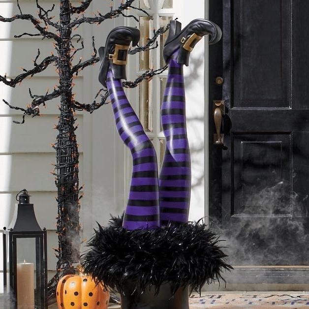Witch Leg Stakes Halloween Decoration