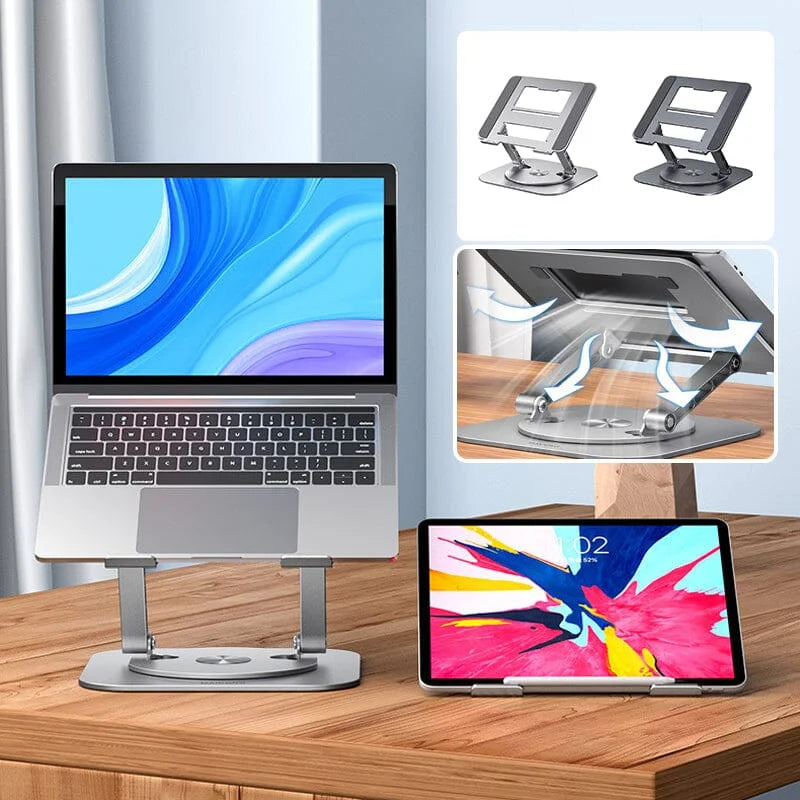 Aluminum Laptop Stand, 360 Rotating