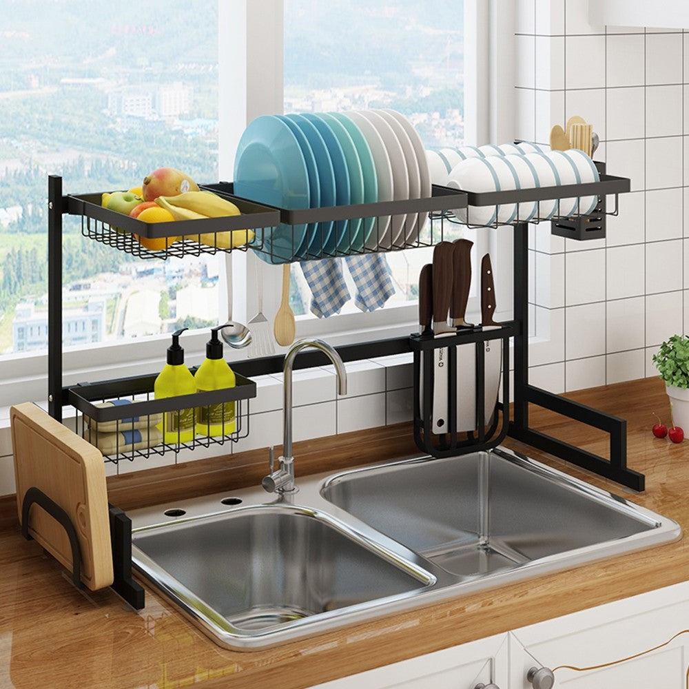 Over-Sink Stainless Dish Drying Rack