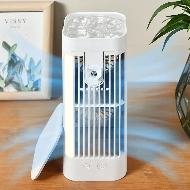 Mini Air Conditioner Desk Fan with Spray