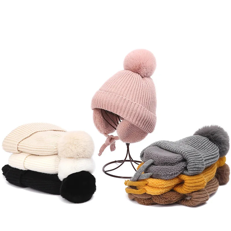 Kids Knit Beanie with Earflaps