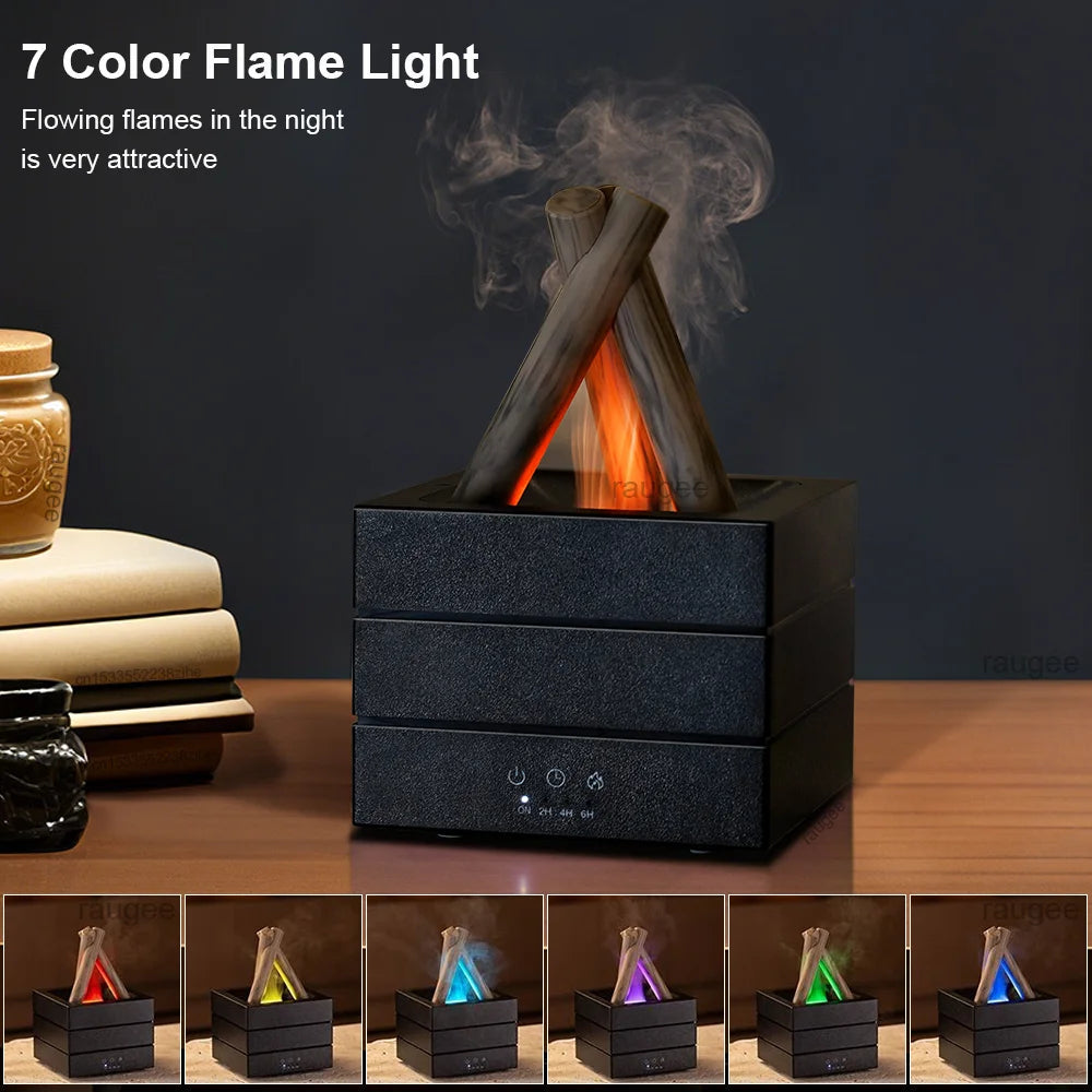 Realistic Flame Aroma Diffuser & Humidifier