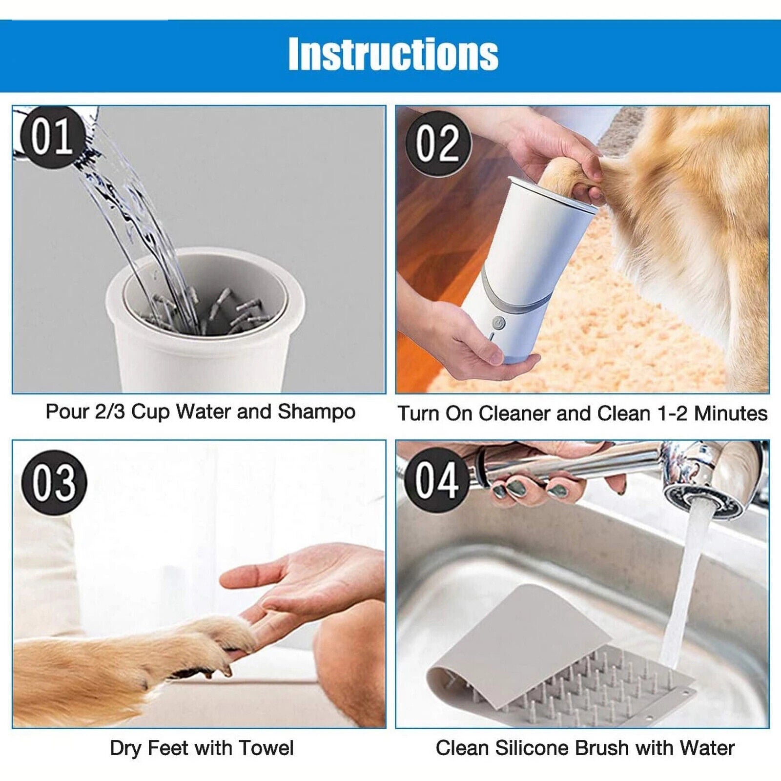 Automatic Electric Dog Paw Cleaner