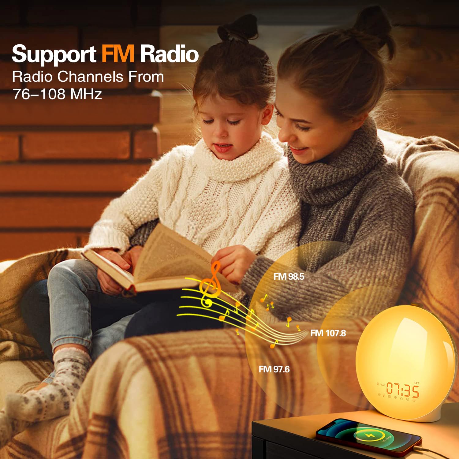 Sunrise Light Alarm Clock with Nature Sounds