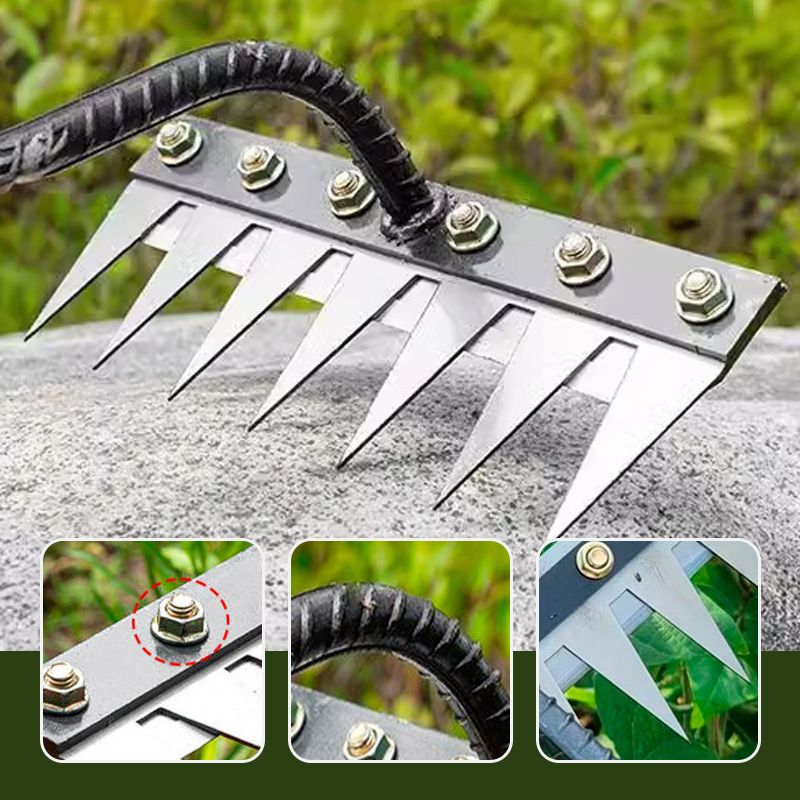 Versatile Carbon Steel Hand Rake