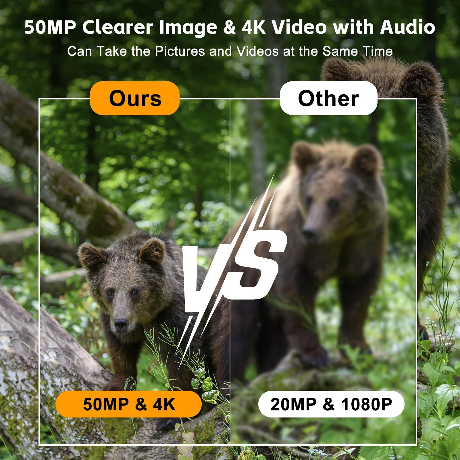 Solar Night Vision Trail Camera 4K