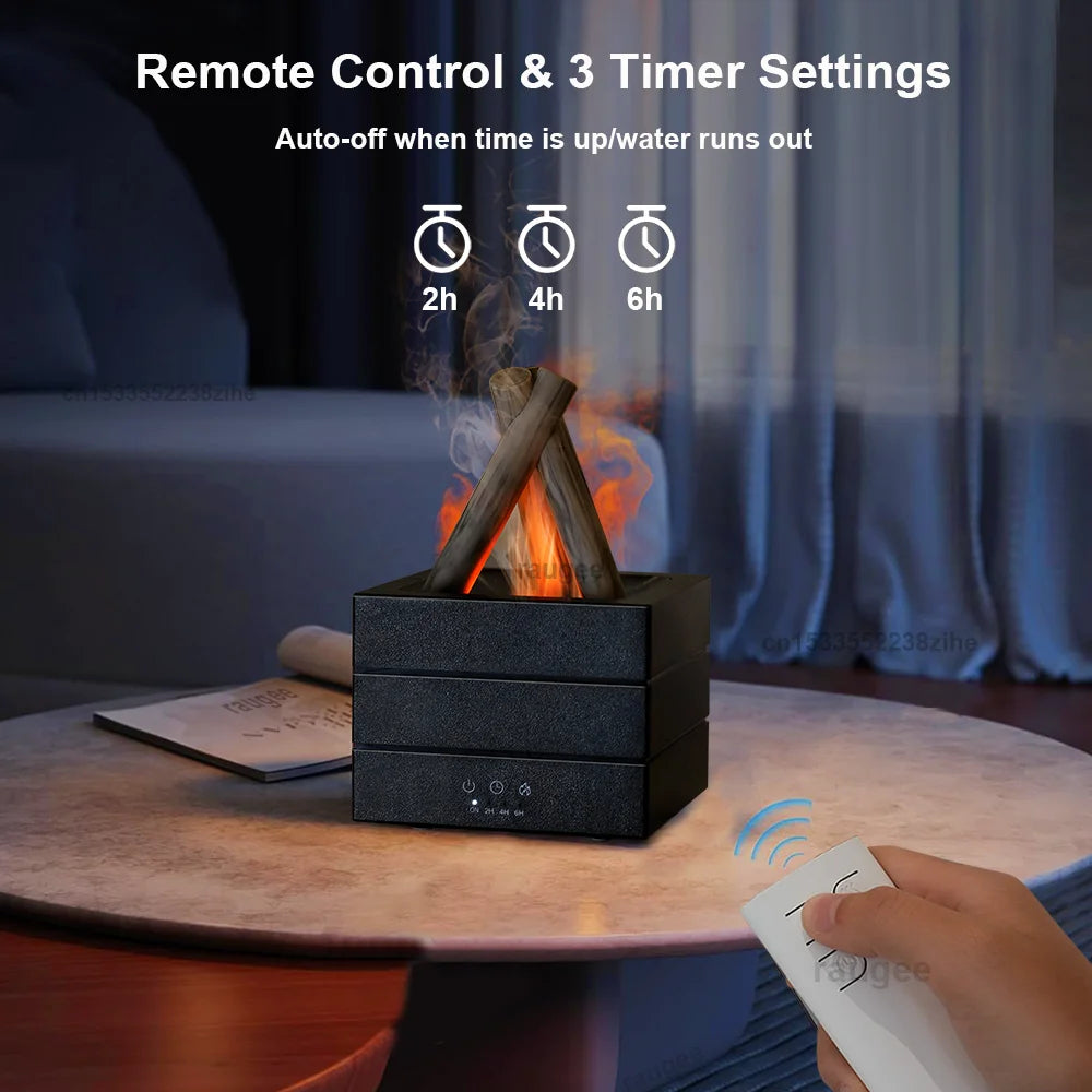 Realistic Flame Aroma Diffuser & Humidifier