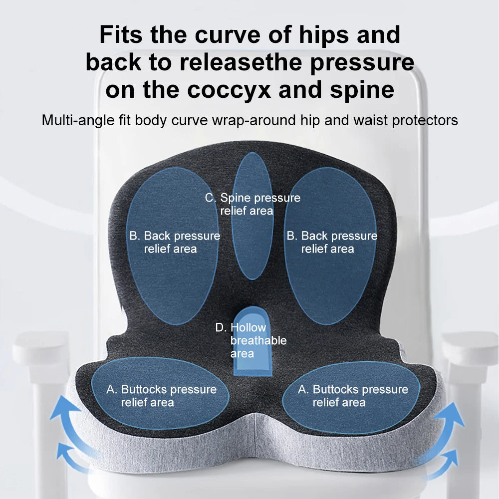 Memory Foam Lumbar Support Seat Cushion