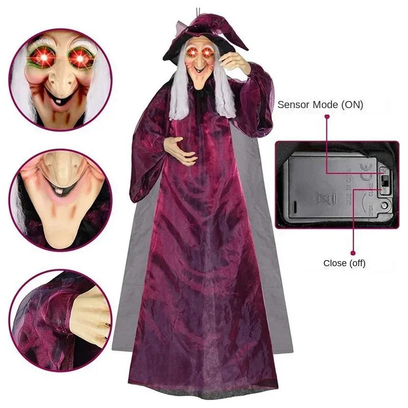 Animated Halloween Witch Decor with Sound