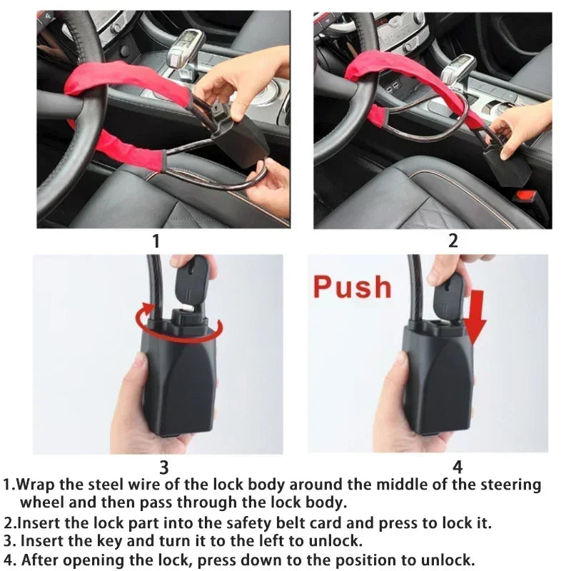 Universal Car Steering Wheel Lock