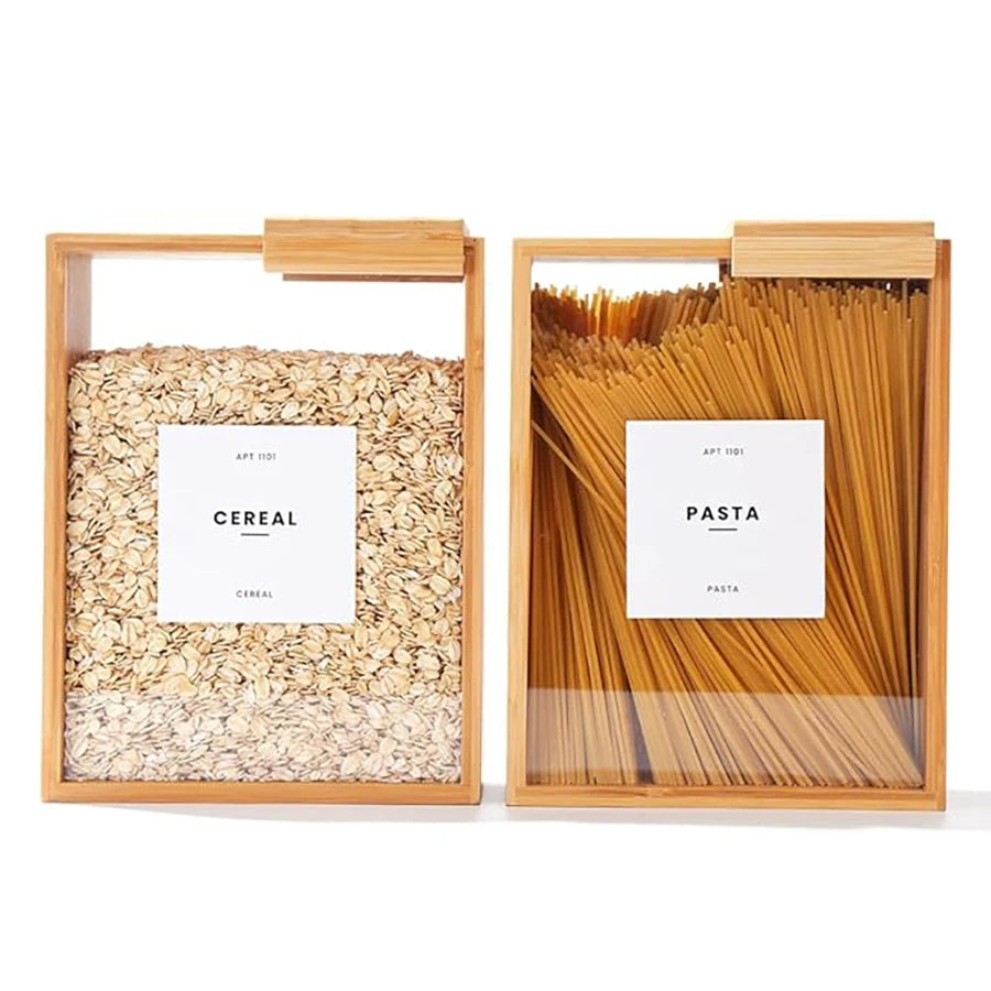 Bamboo Cereal Dispenser & Storage Container