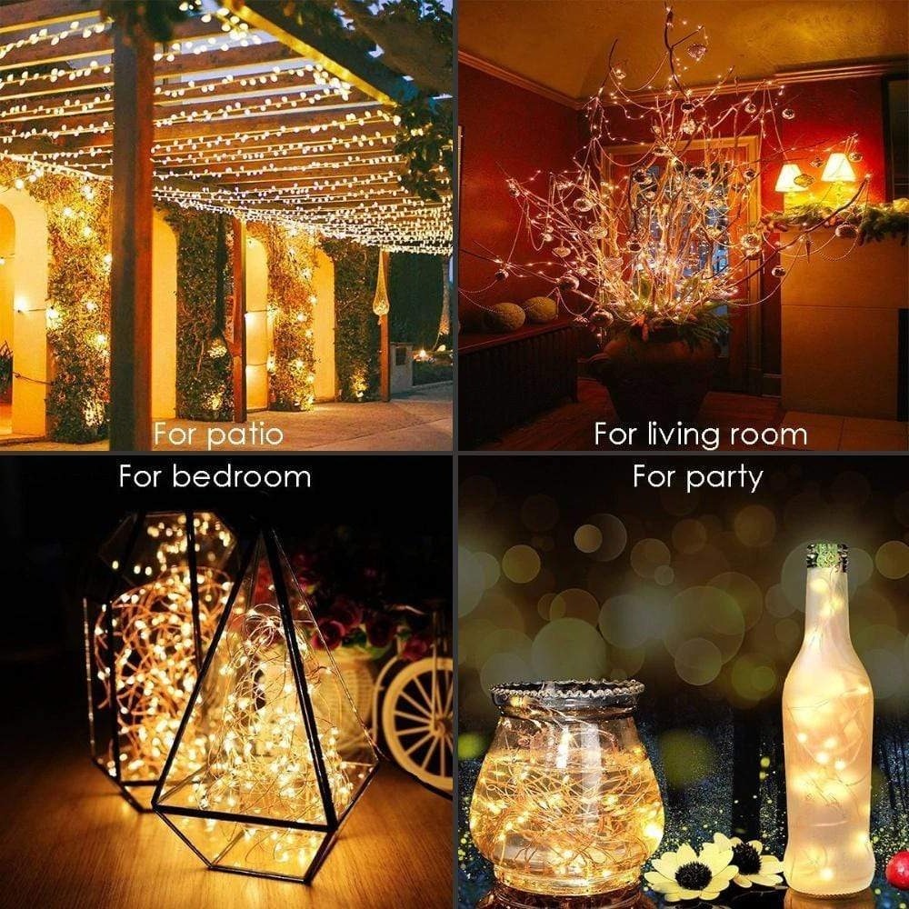 Outdoor Solar String Lights (Clear Cable)
