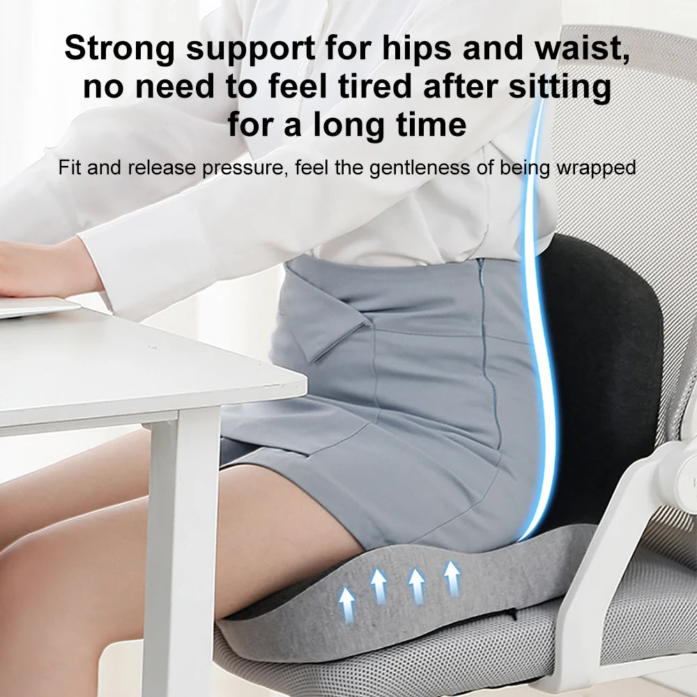 Memory Foam Lumbar Support Seat Cushion