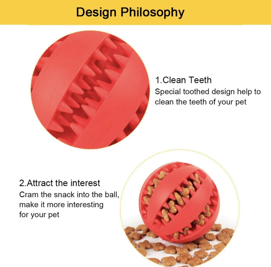 Interactive Treat-Dispensing Rubber Ball