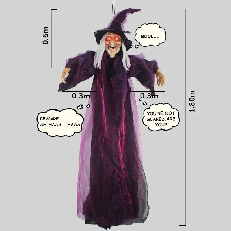 Animated Halloween Witch Decor with Sound