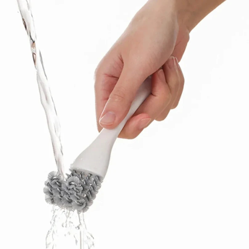 V-Shaped BBQ Grill Brush with Scraper
