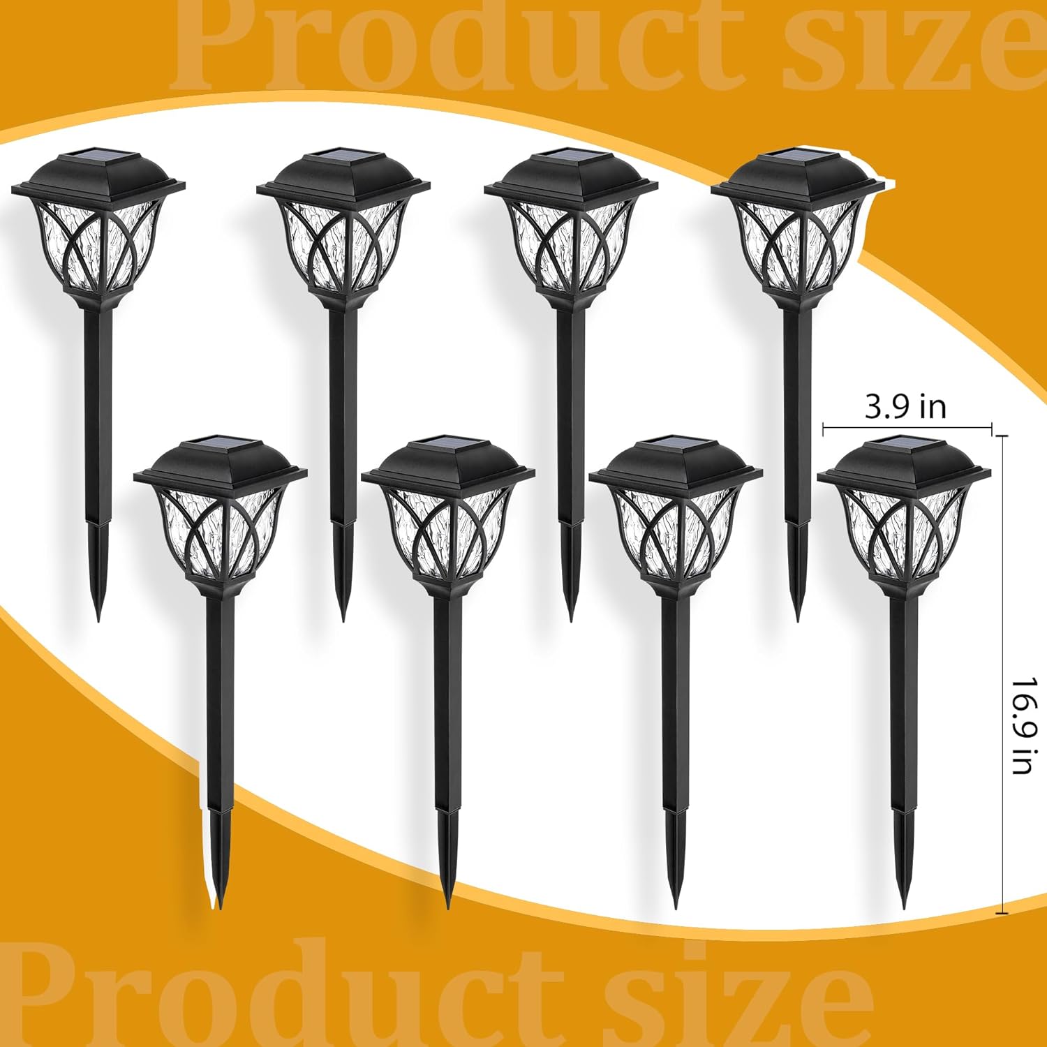 6-Pack Solar LED Pathway Garden Lights
