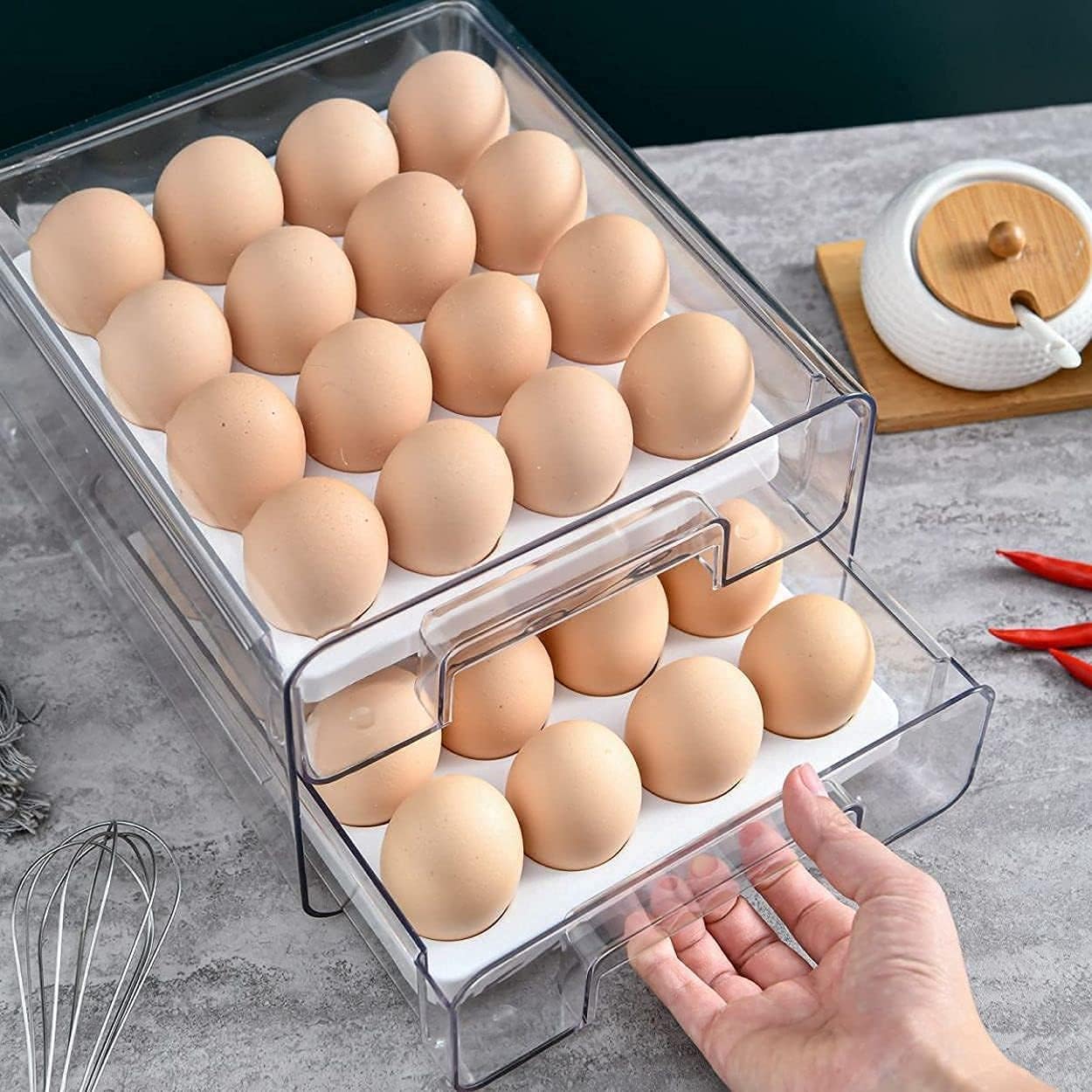 Fridge Egg Container Holder
