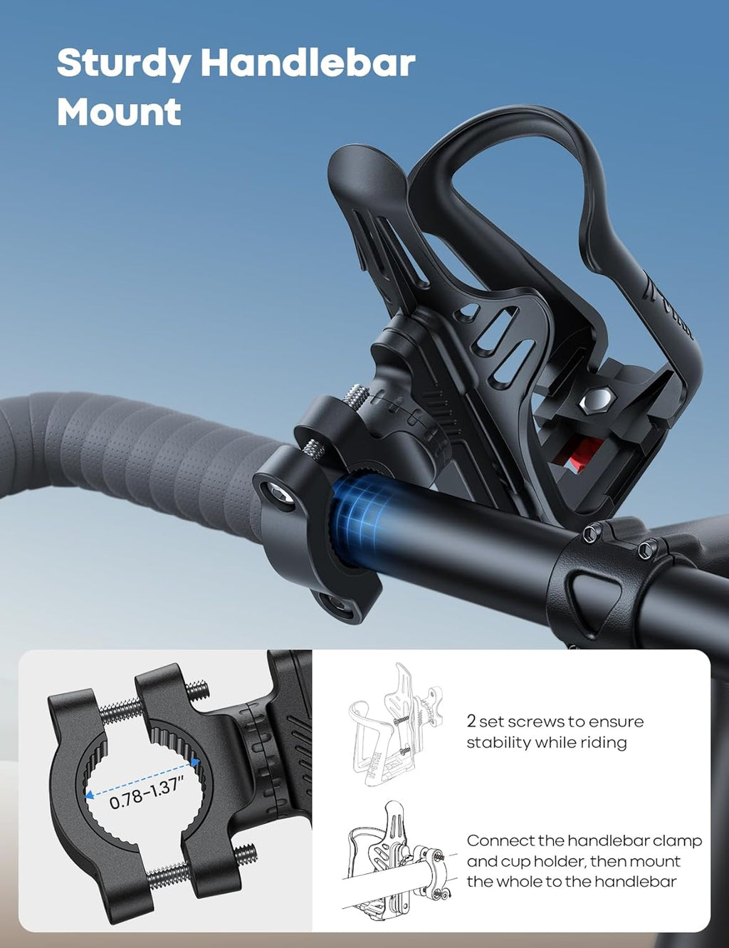 Adjustable Bike Water Bottle Holder