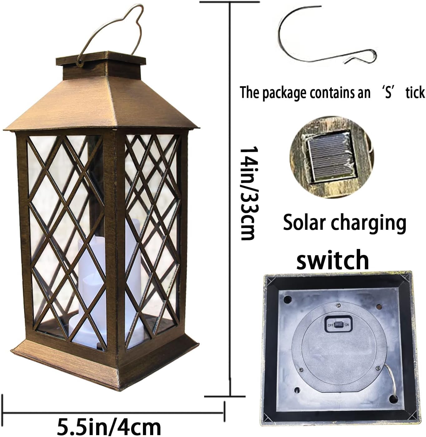 All-Weather Solar Garden Lantern