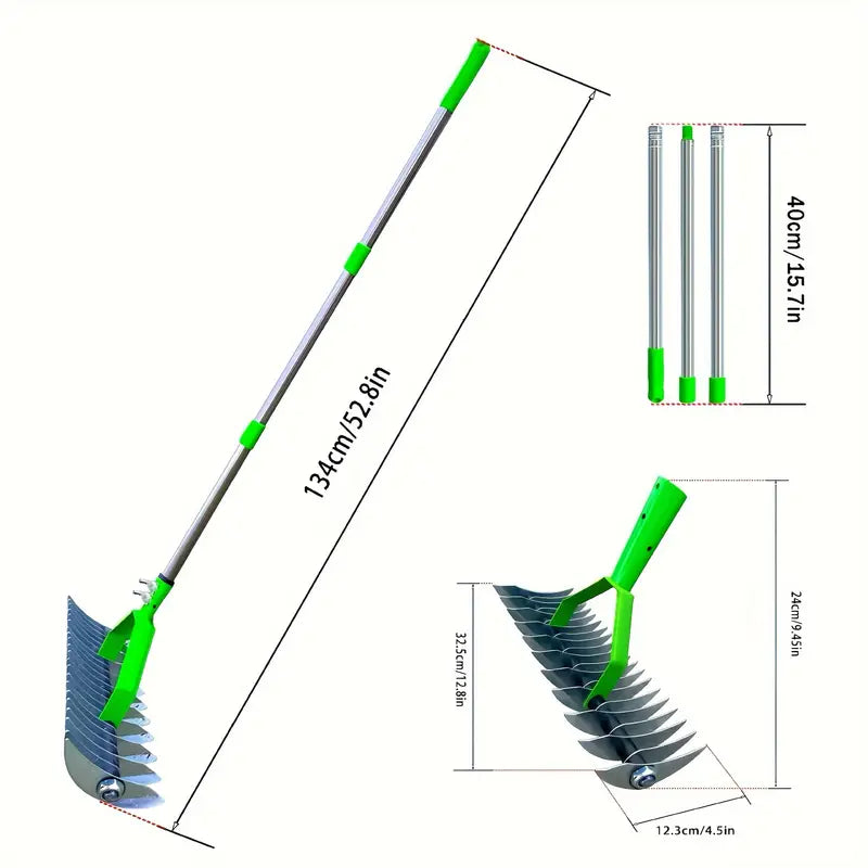 Long Reach Thatch Rake for Dethatching Lawns
