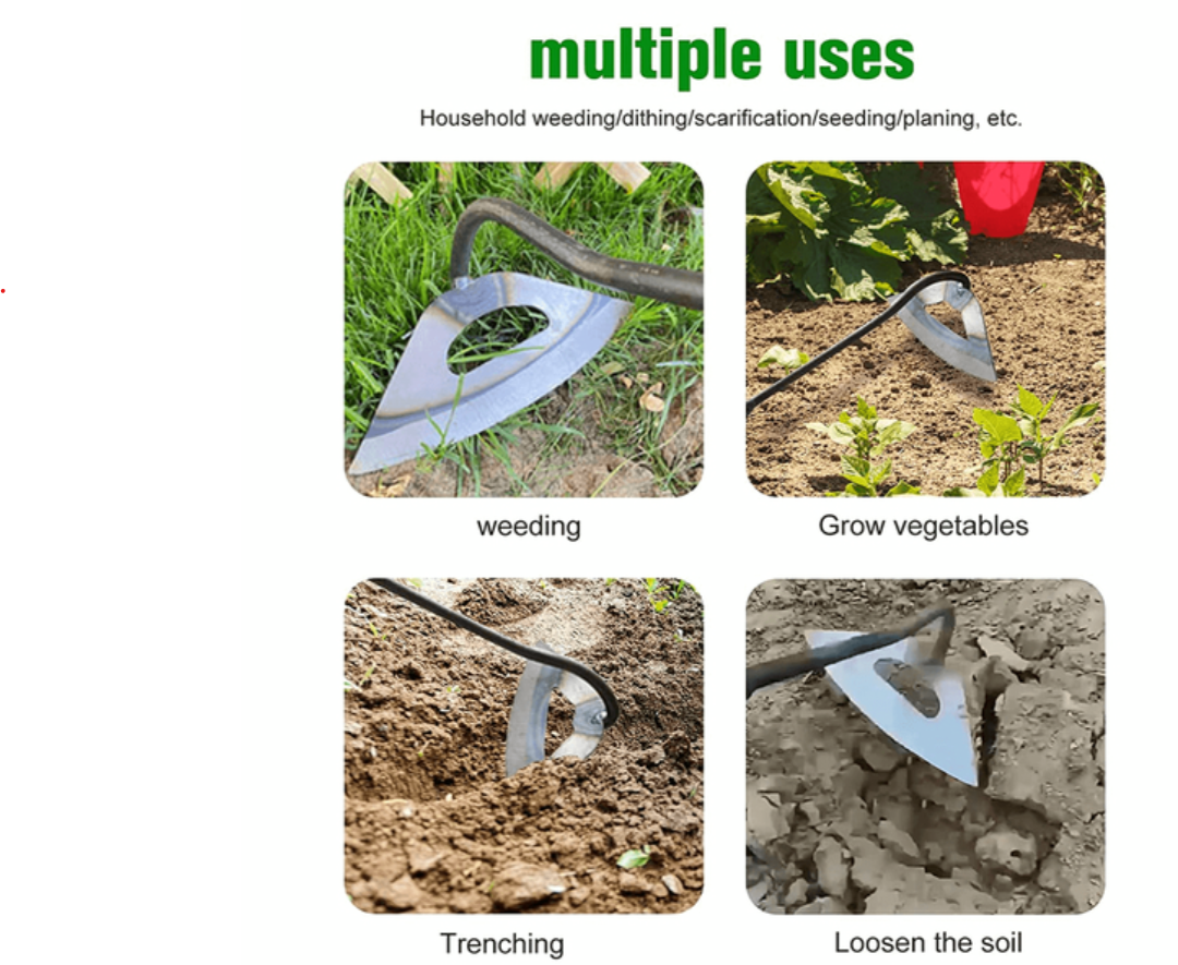 All Steel Hollow Hoe for Garden Weeding