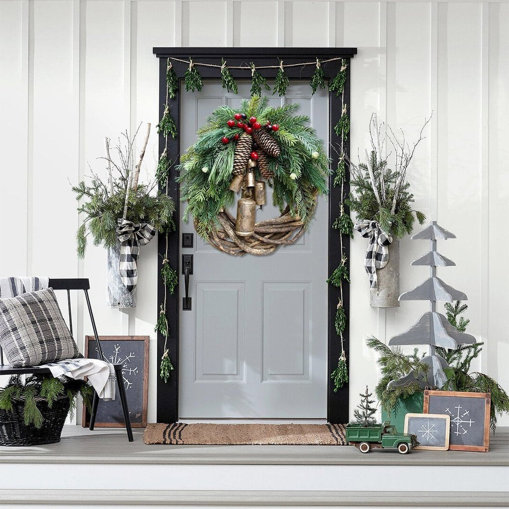 Farmhouse Christmas Boho Wreath