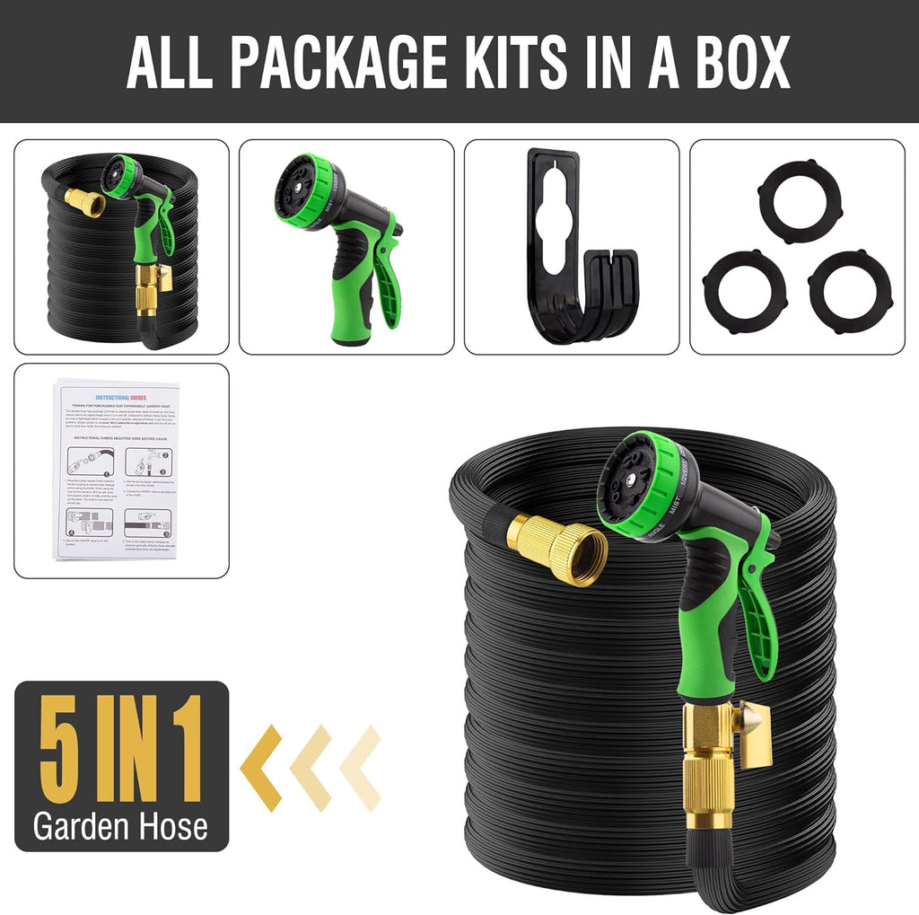Expandable Garden Hose with Spray Nozzle