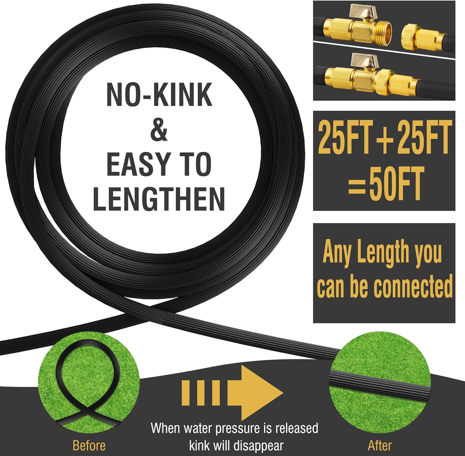 Expandable Garden Hose with Spray Nozzle