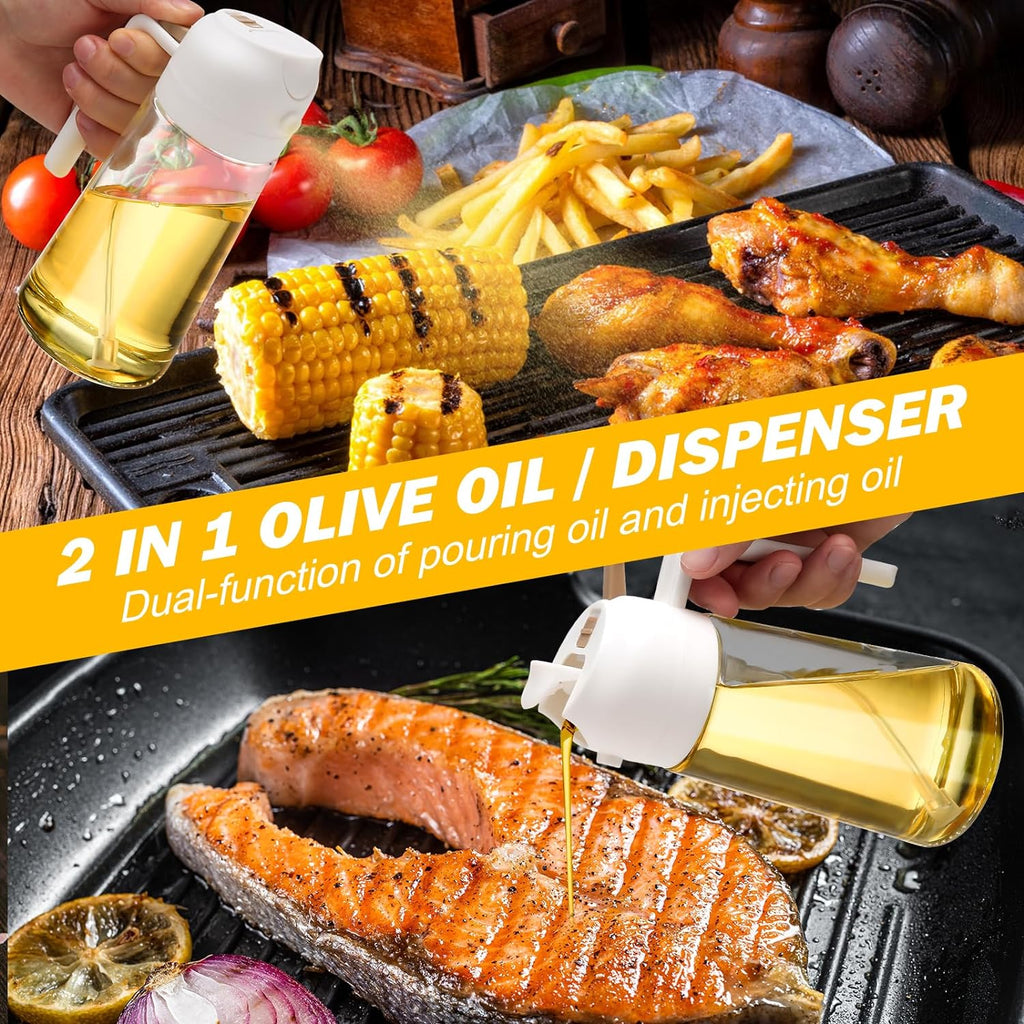 2-Pack Oil Dispenser & Sprayer Bottles