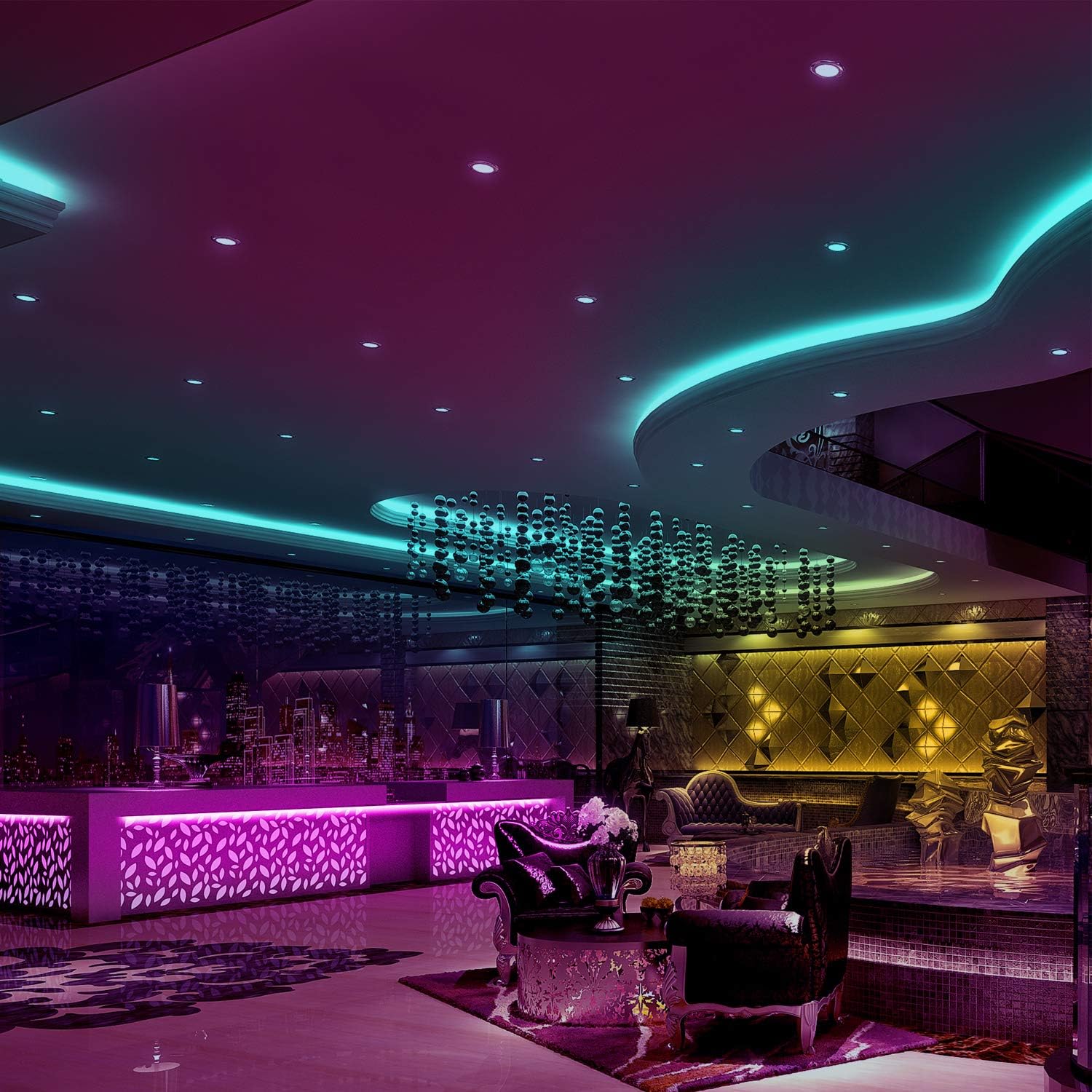 32ft Color-Changing LED Strip Lights