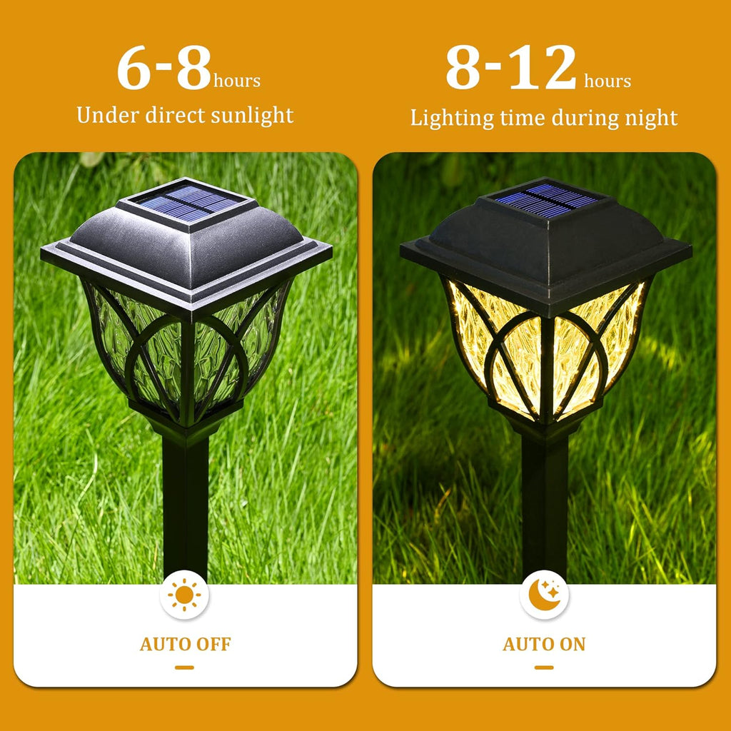 6-Pack Solar LED Pathway Garden Lights