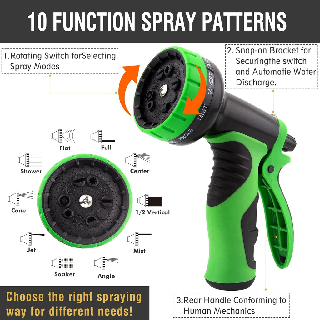 Expandable Garden Hose with Spray Nozzle